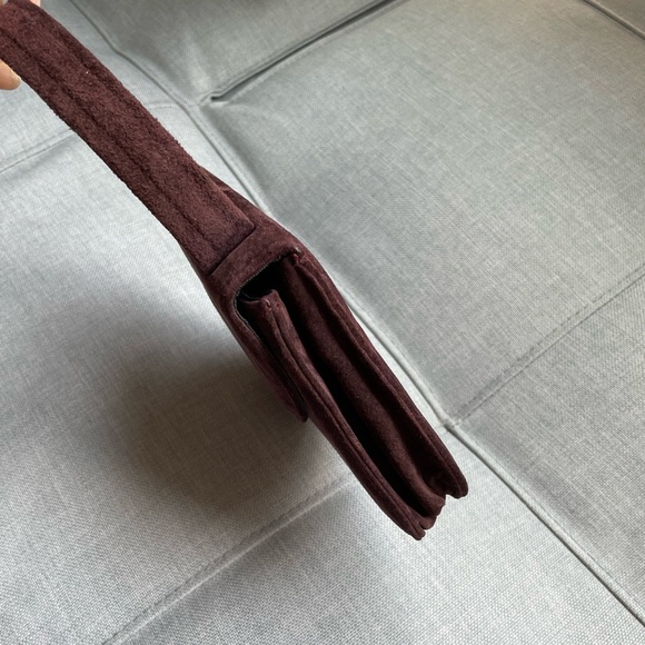 Vintage Laura Ashley Suede Mini Flap Bag - Picture 9 of 12